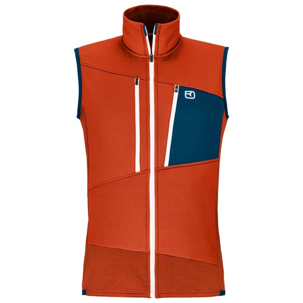 Ortovox - Fleece Grid Vest - Merinogilet Gr M rot von Ortovox