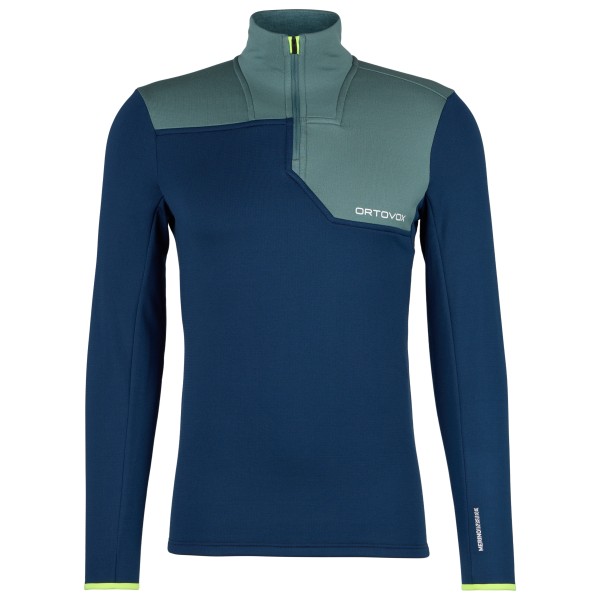 Ortovox - Fleece Light Zip Neck - Longsleeve Gr L blau von Ortovox