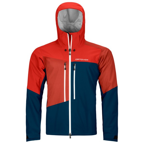 Ortovox - Westalpen 3L Jacket - Regenjacke Gr M blau/rot von Ortovox