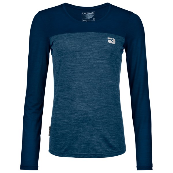 Ortovox - Women's 150 Cool Logo L/S - Merinoshirt Gr M blau von Ortovox