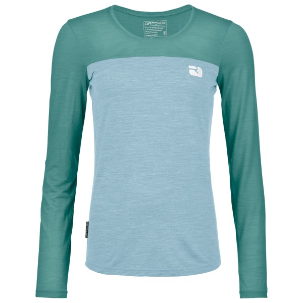 Ortovox - Women's 150 Cool Logo L/S - Merinoshirt Gr S türkis von Ortovox