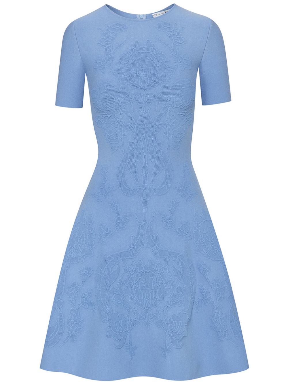 Oscar de la Renta Art Nouveau knit mini dress - Blue von Oscar de la Renta