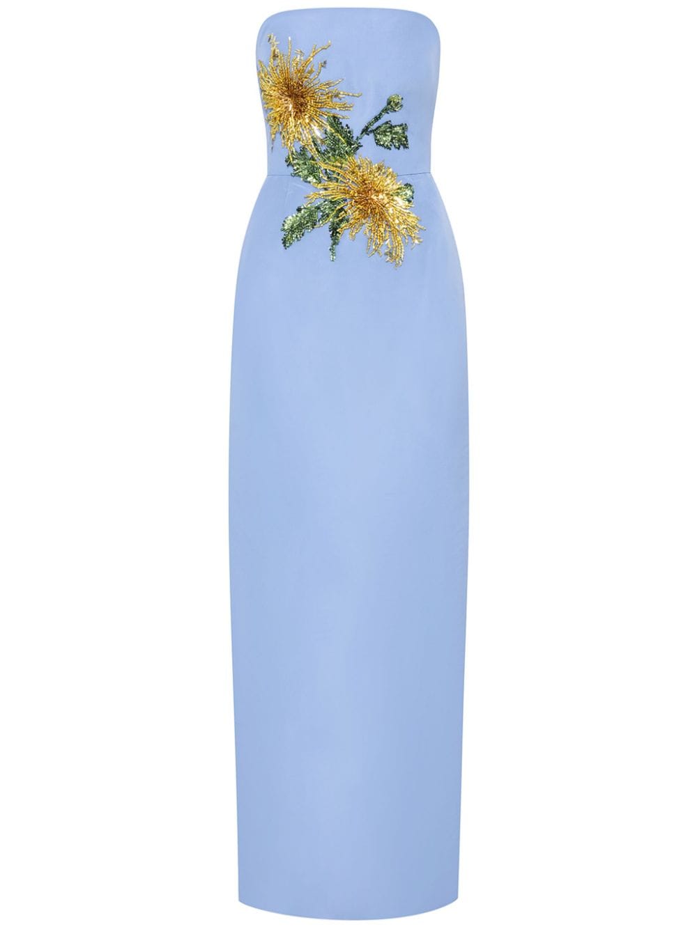 Oscar de la Renta Chrysanthemum Crystal embroidered gown - Blue von Oscar de la Renta