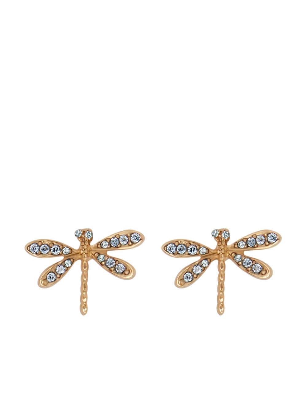 Oscar de la Renta Dragonfly crystal-embellished earrings - Blue von Oscar de la Renta