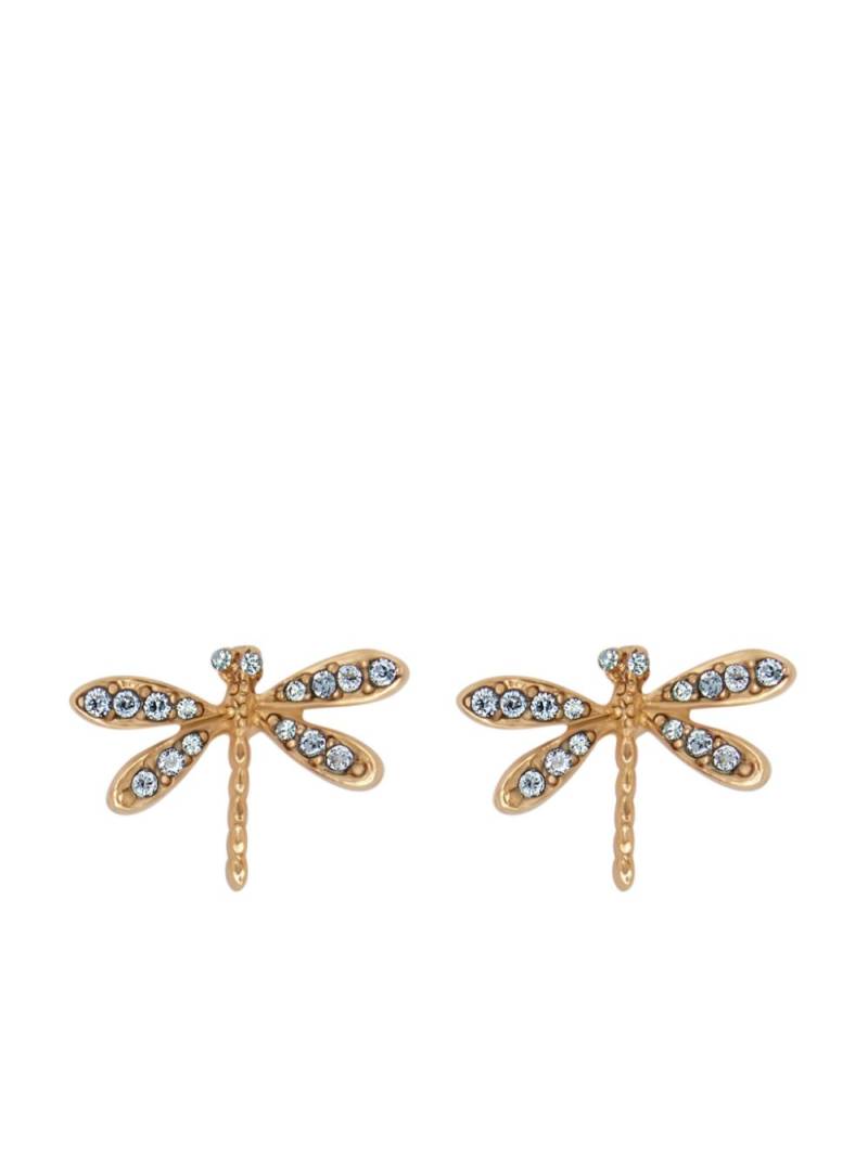 Oscar de la Renta Dragonfly crystal-embellished earrings - Blue von Oscar de la Renta