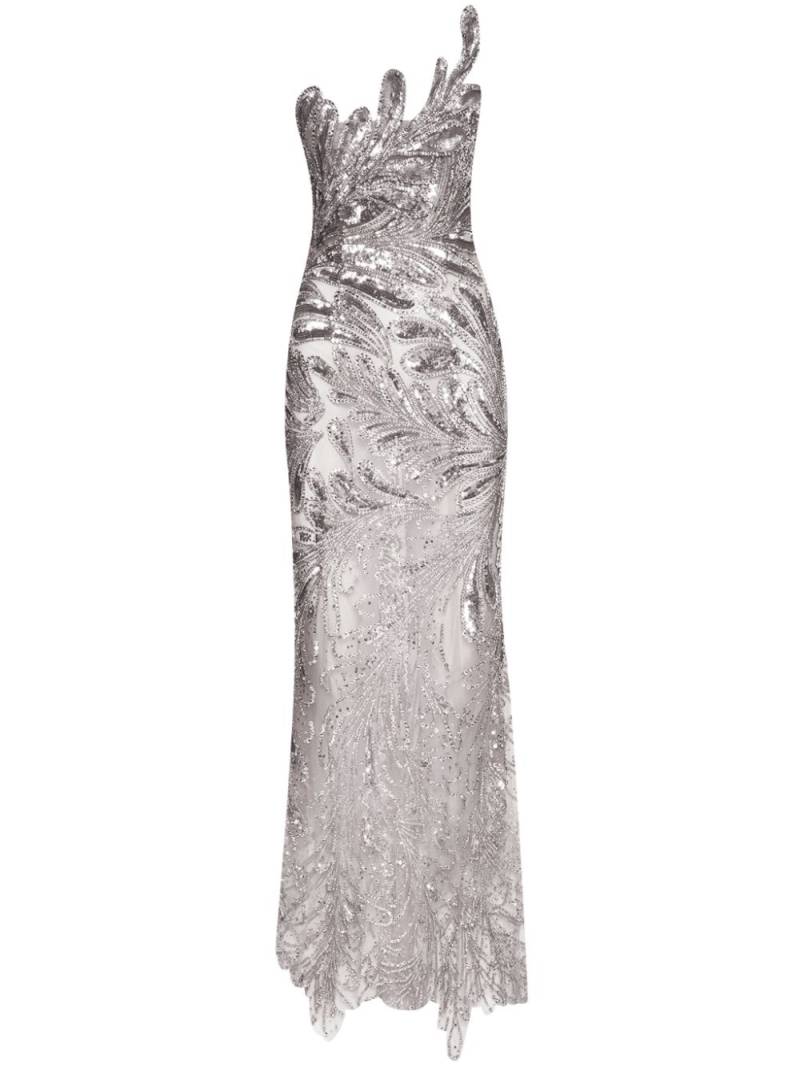 Oscar de la Renta Fern crystal-embellished gown - Silver von Oscar de la Renta