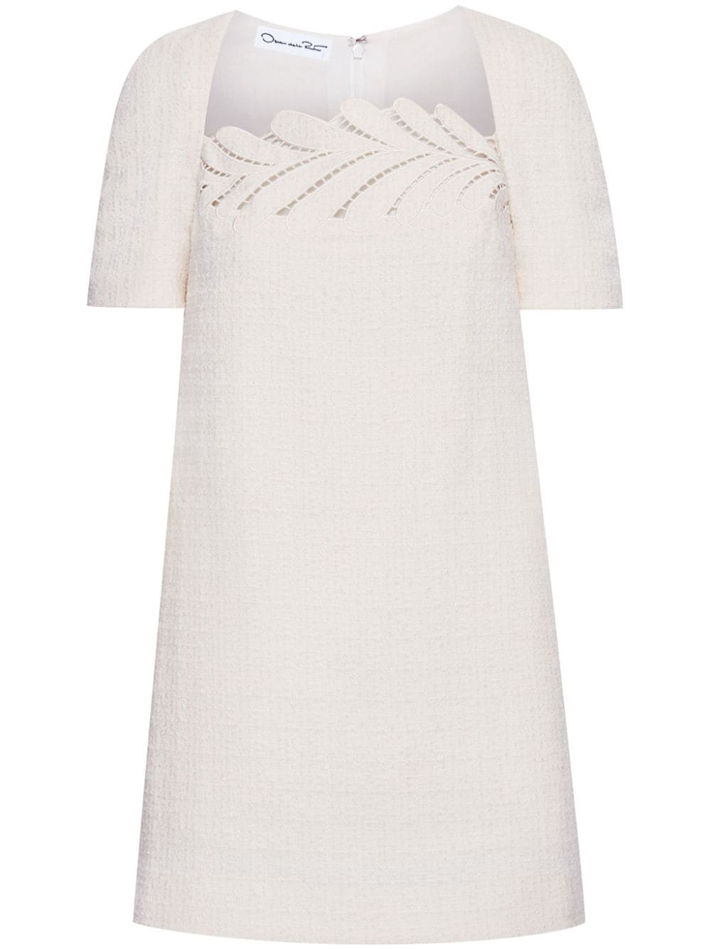 Oscar de la Renta Fern tweed shift minidress - White von Oscar de la Renta