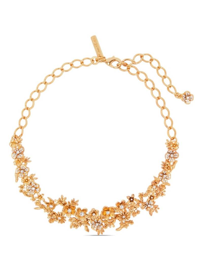 Oscar de la Renta Flower Garden crystal-embellished necklace - Gold von Oscar de la Renta