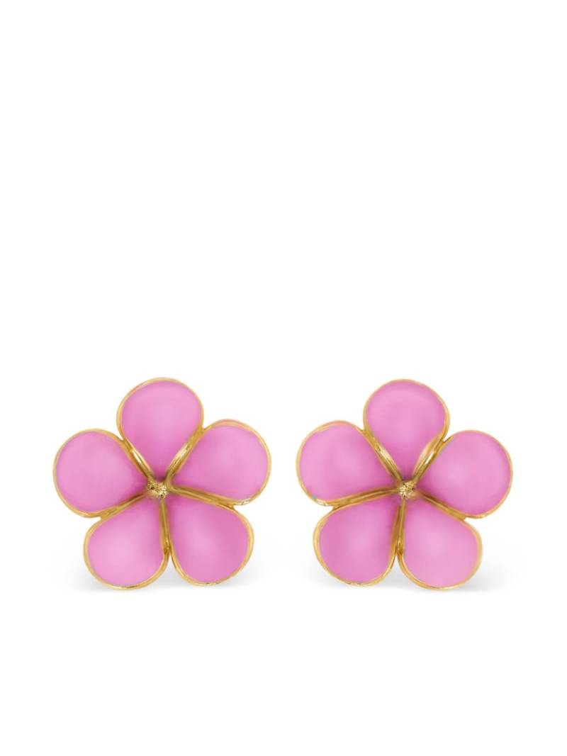 Oscar de la Renta Flower stud earrings - Pink von Oscar de la Renta