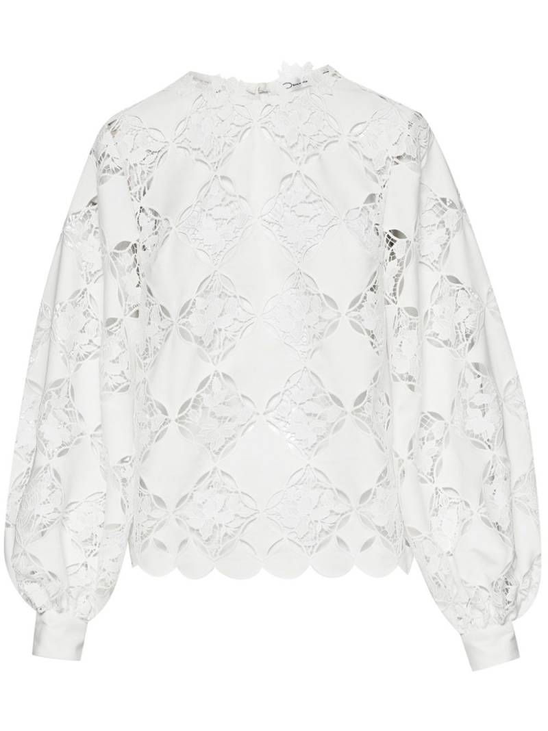 Oscar de la Renta Gardenia guipure blouse - White von Oscar de la Renta