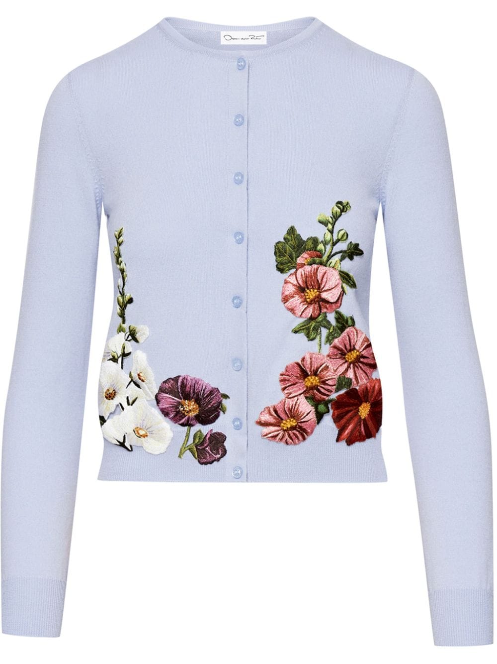 Oscar de la Renta Hollyhocks threadwork cardigan - Blue von Oscar de la Renta