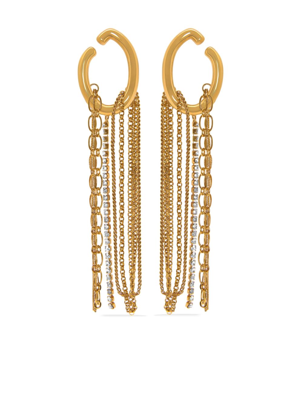 Oscar de la Renta O Chain fringed earrings - Gold von Oscar de la Renta