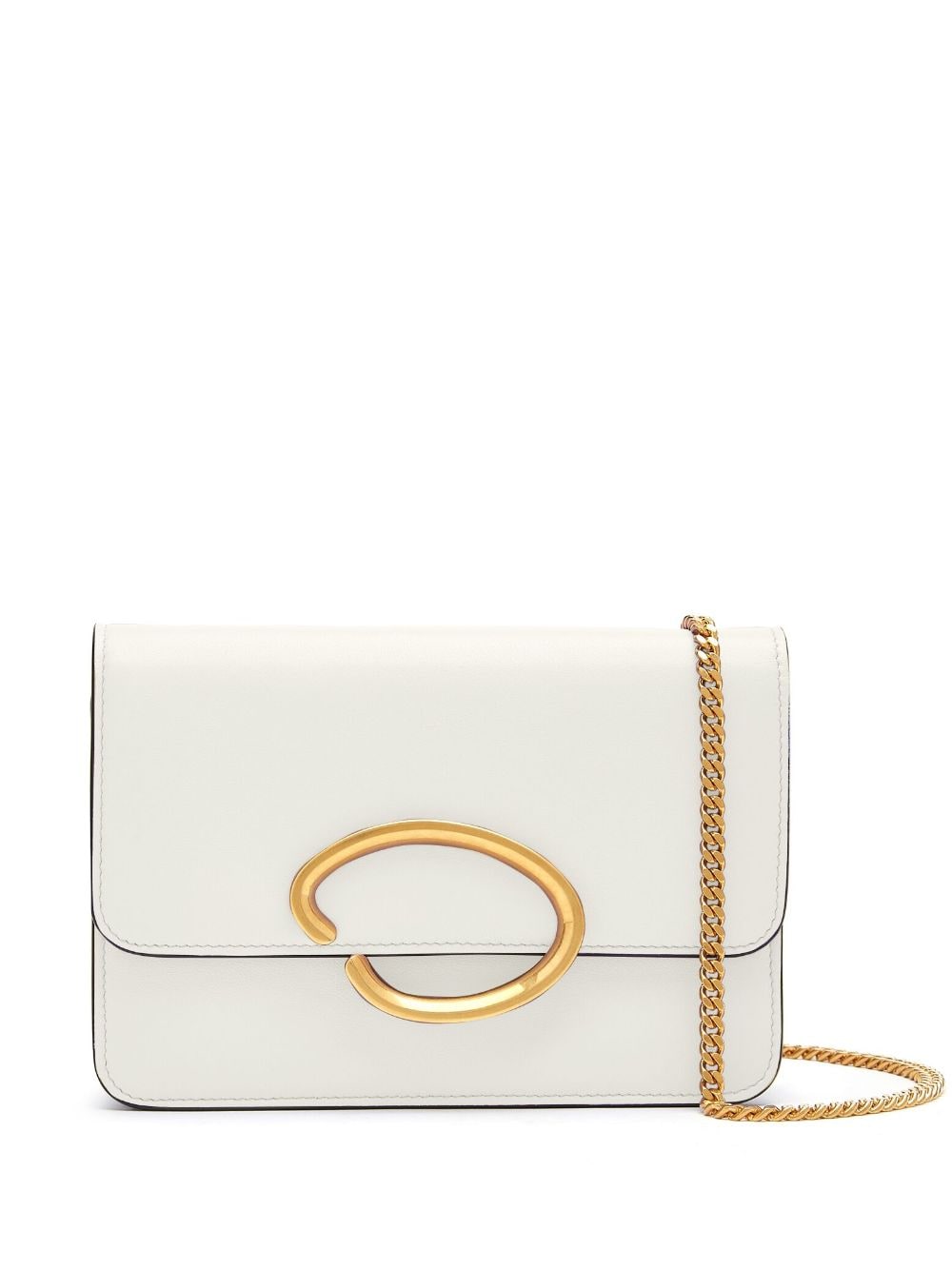 Oscar de la Renta O Pochette leather cross body bag - White von Oscar de la Renta