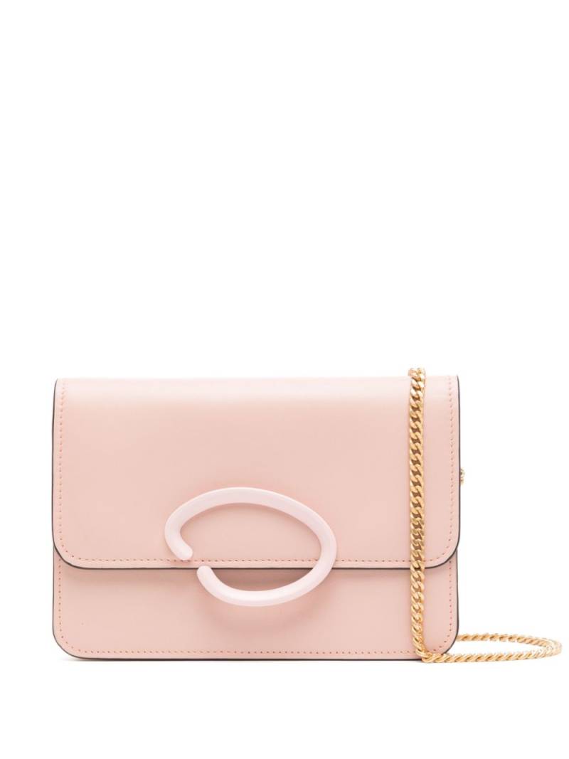 Oscar de la Renta O Pochette leather shoulder bag - Pink von Oscar de la Renta