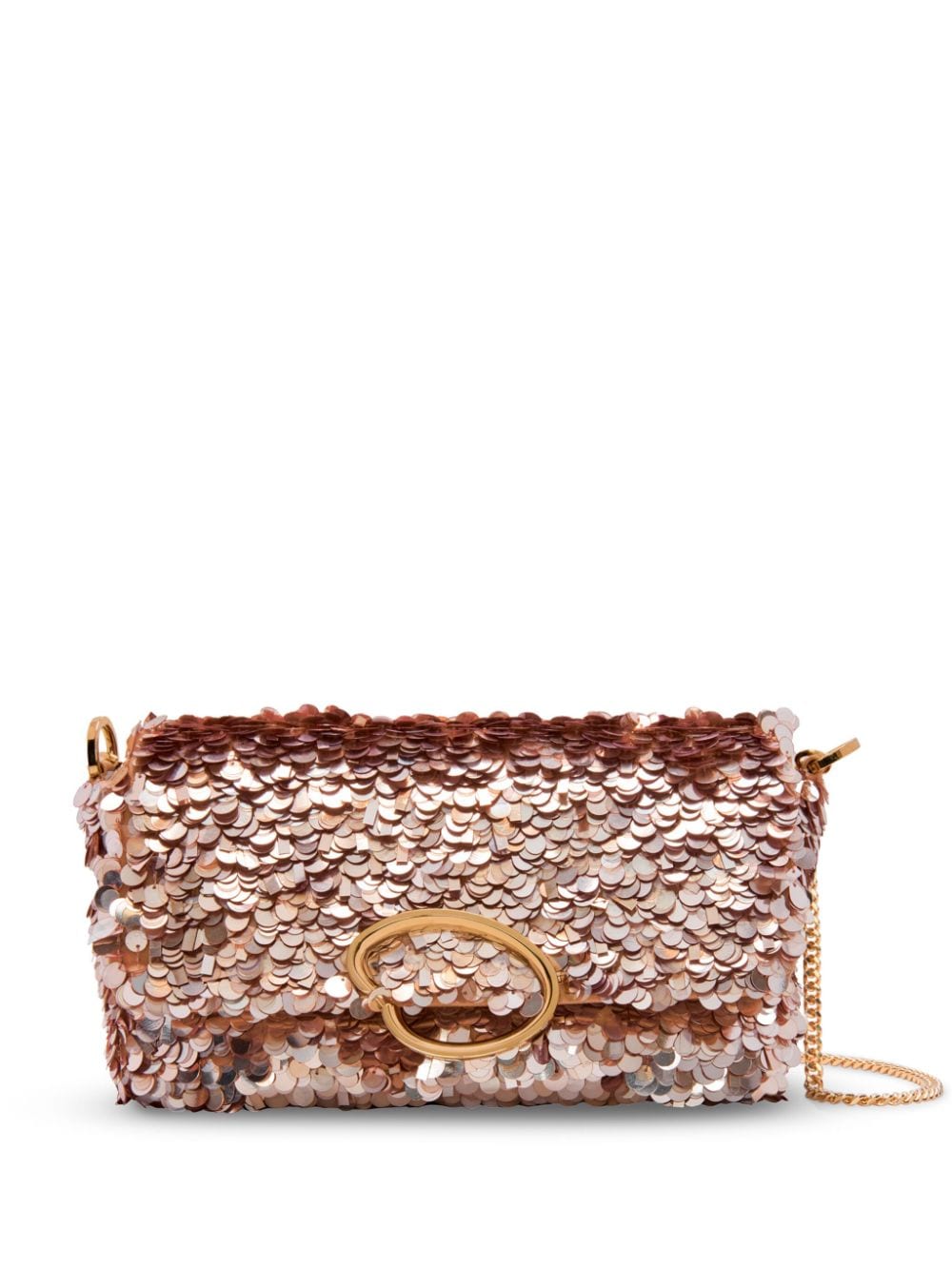 Oscar de la Renta O sequinned shoulder bag - Pink von Oscar de la Renta