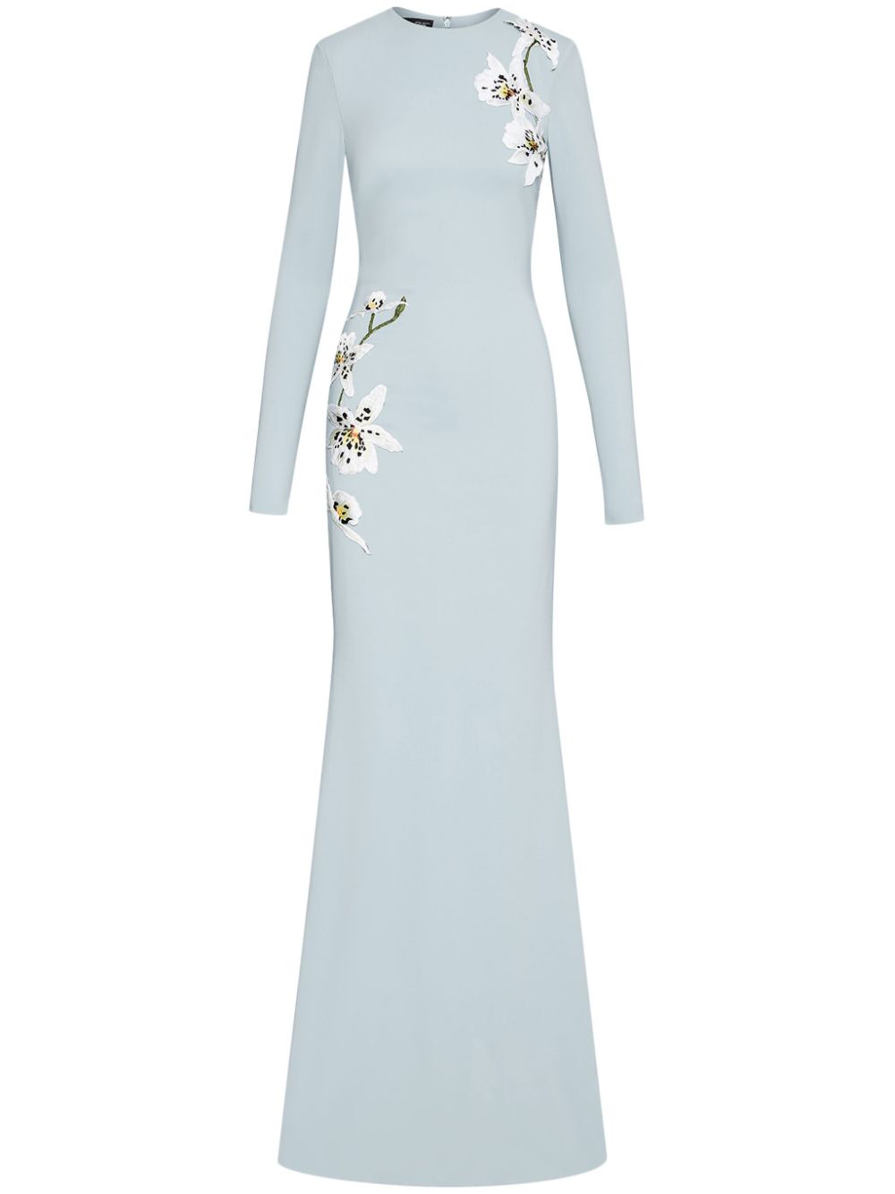 Oscar de la Renta Orchid Threadwork cady gown - Blue von Oscar de la Renta