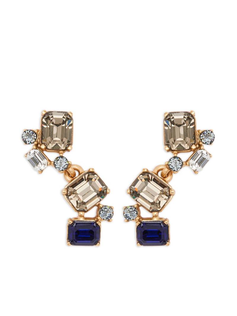 Oscar de la Renta Scramble Crystal drop earrings - Gold von Oscar de la Renta