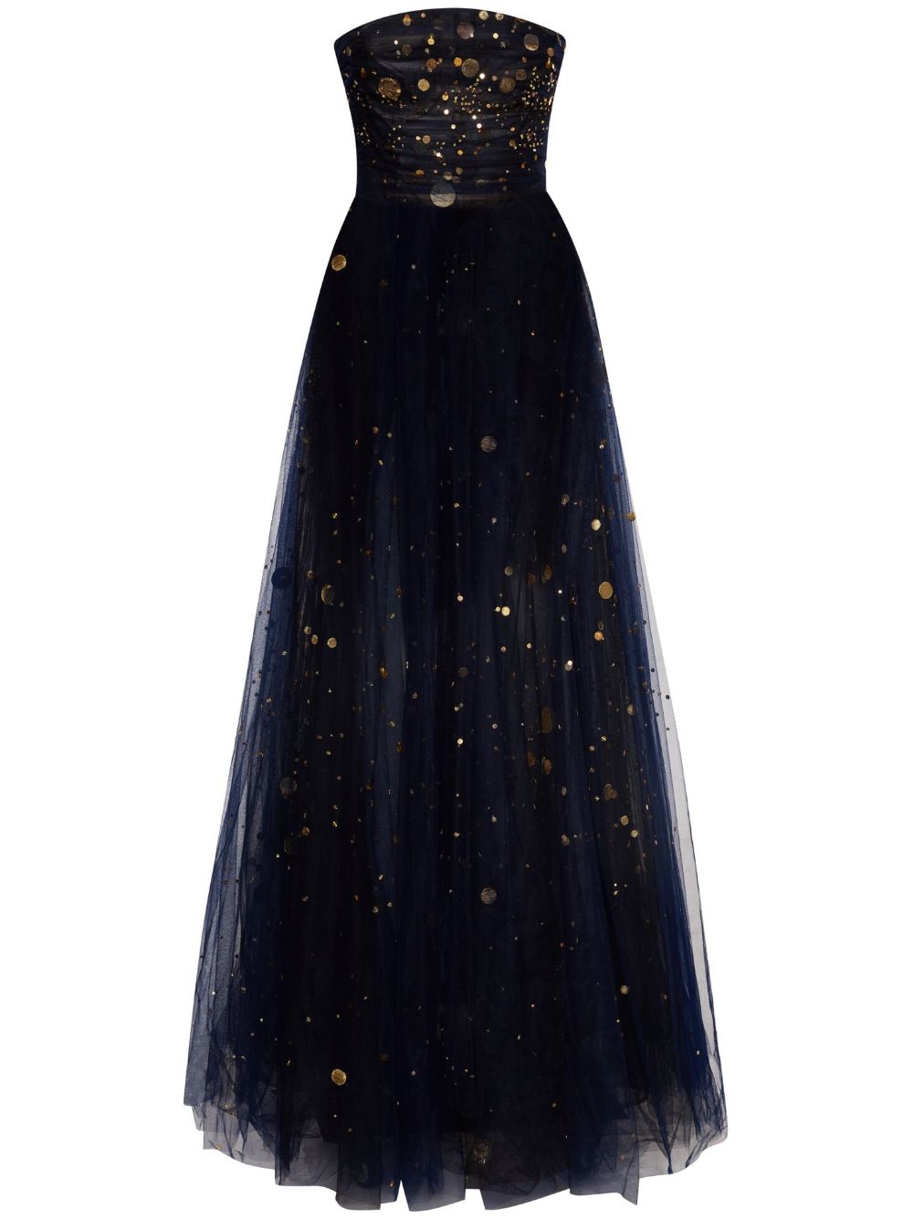 Oscar de la Renta Sequin & Bead Firefly gown - Blue von Oscar de la Renta