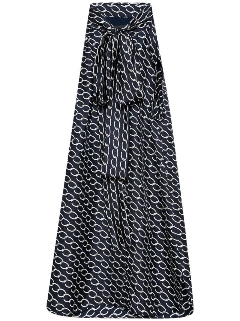 Oscar de la Renta Small Oscar chain-link sleeveless blouse - Blue von Oscar de la Renta