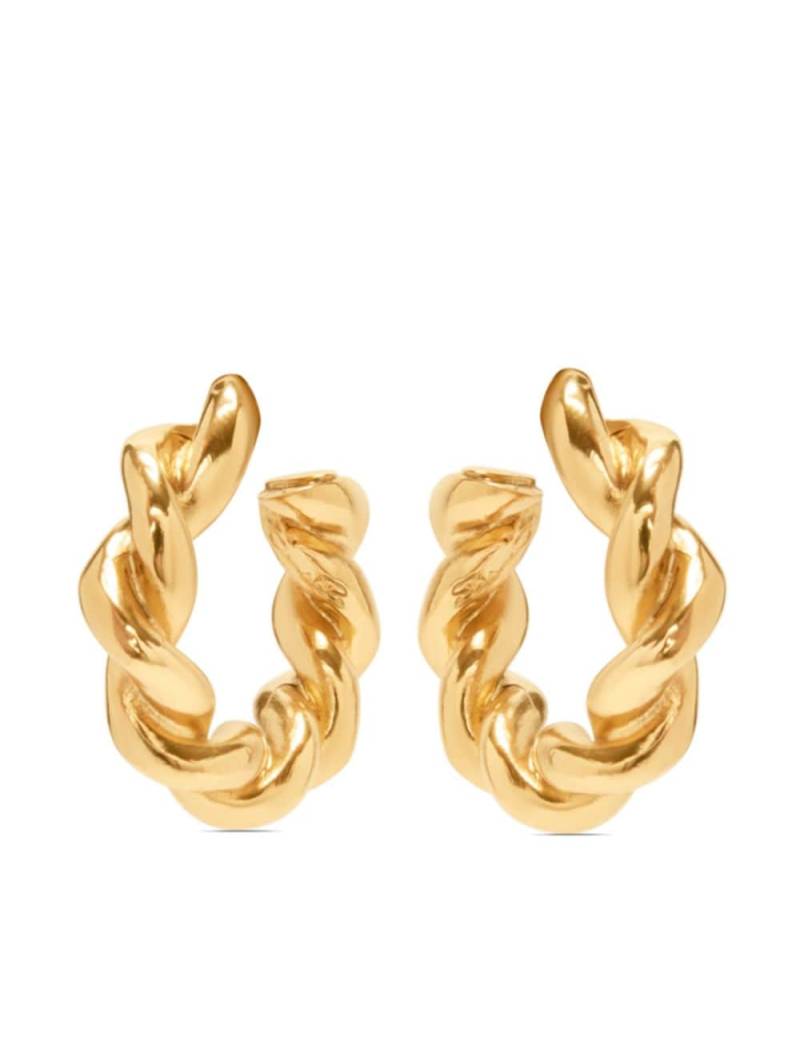 Oscar de la Renta Small Rope hoop earrings - Gold von Oscar de la Renta