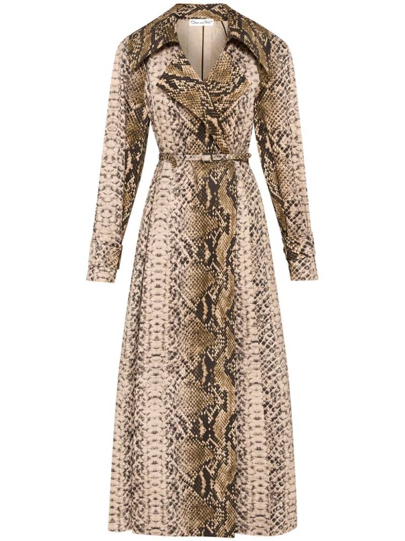 Oscar de la Renta Snake cotton trench coat - Green von Oscar de la Renta