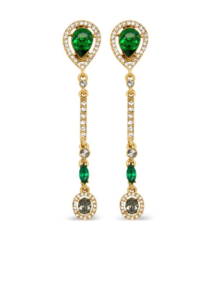 Oscar de la Renta Teardrop Strand clip-on earrings - Gold von Oscar de la Renta