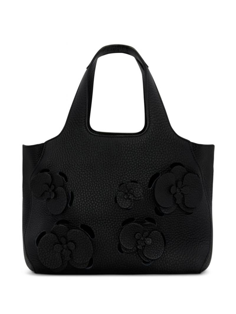 Oscar de la Renta The Laser-Cut Mini Topaz tote bag - Black von Oscar de la Renta