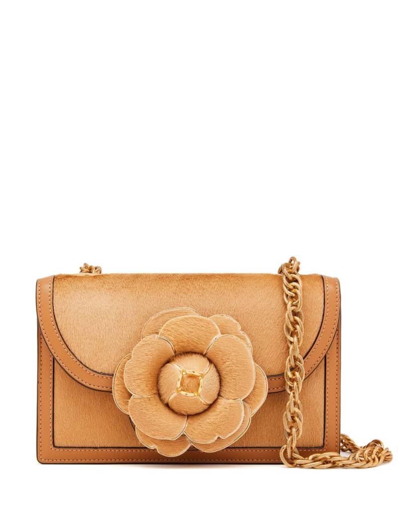 Oscar de la Renta Tro calf hair crossbody bag - Neutrals von Oscar de la Renta