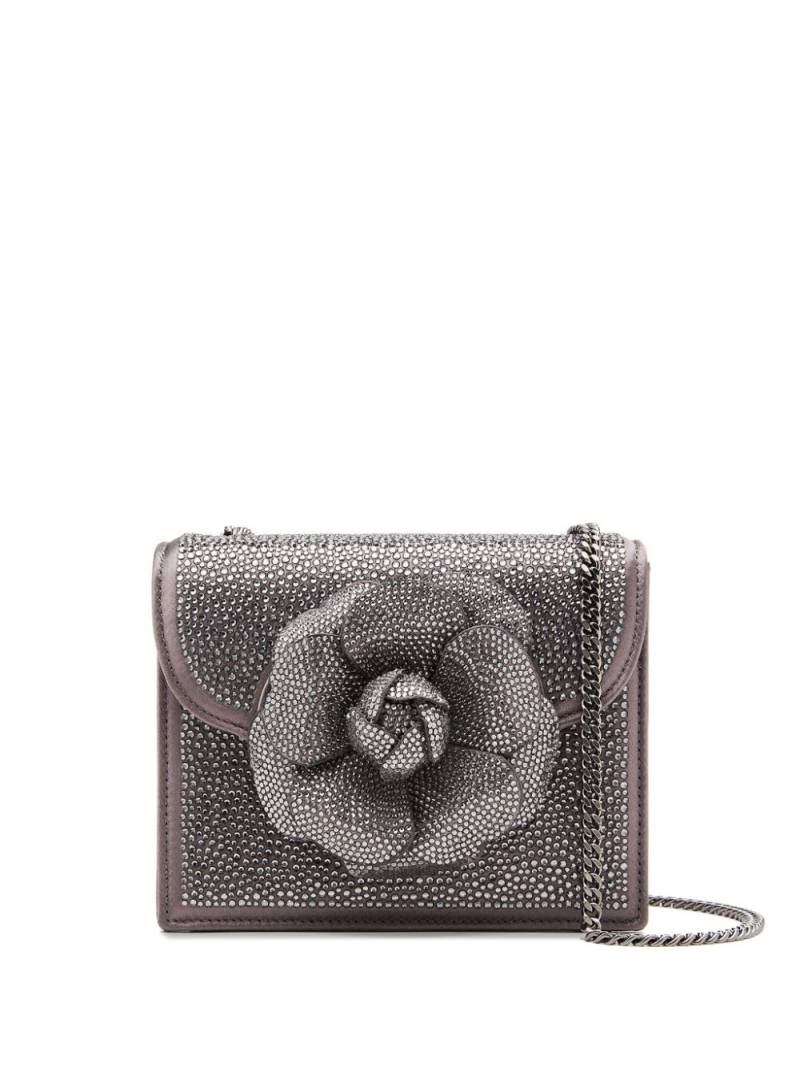 Oscar de la Renta Tro crystal-embellished mini bag - Grey von Oscar de la Renta