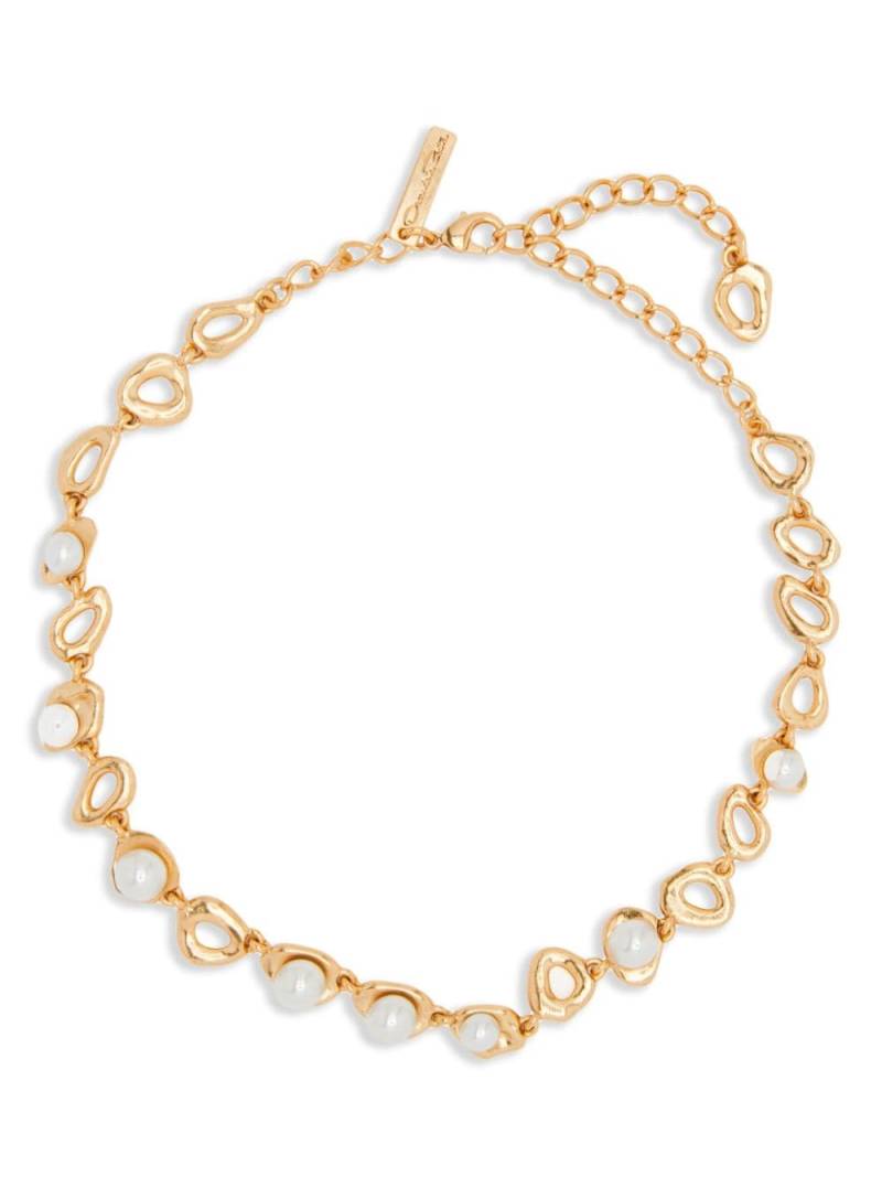 Oscar de la Renta Abstract O pearl necklace - Gold von Oscar de la Renta