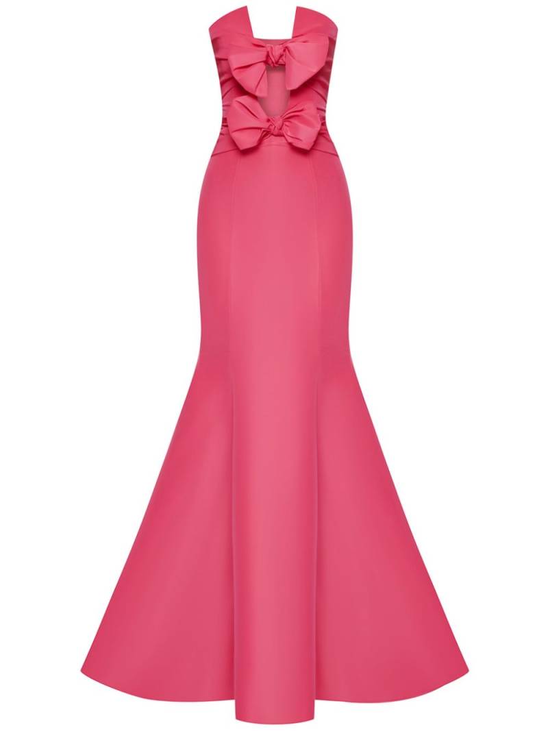 Oscar de la Renta bow-detail cut-out trumpet gown - Pink von Oscar de la Renta