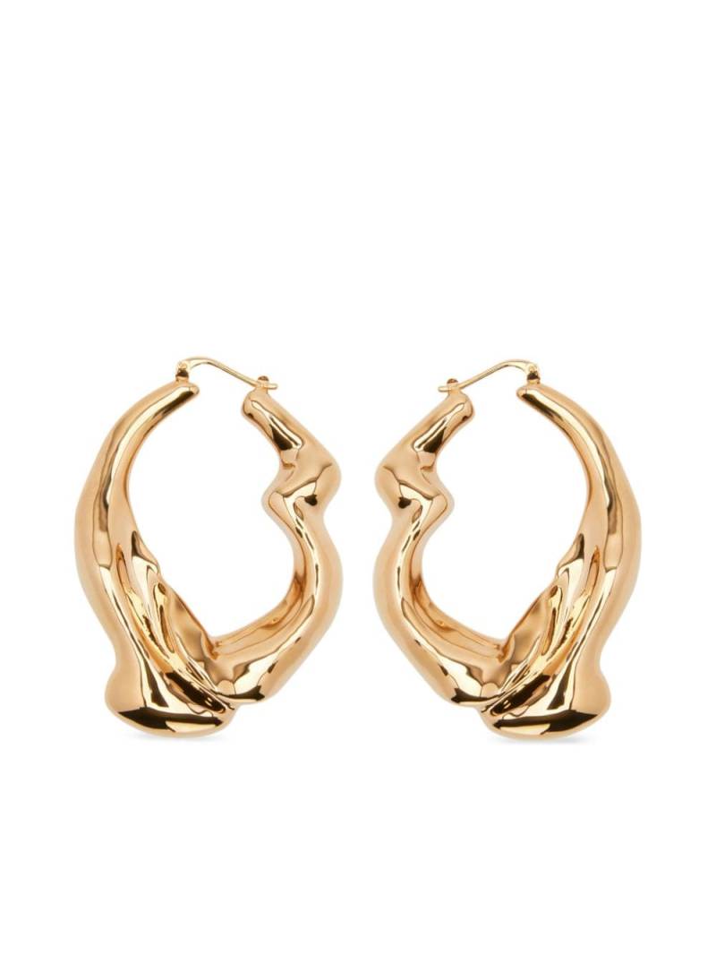 Oscar de la Renta crushed hoop earrings - Gold von Oscar de la Renta