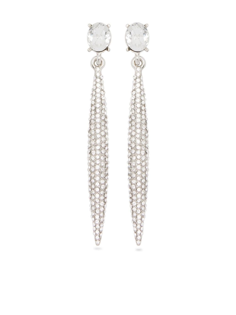 Oscar de la Renta crystal-embellished drop earrings - Neutrals von Oscar de la Renta