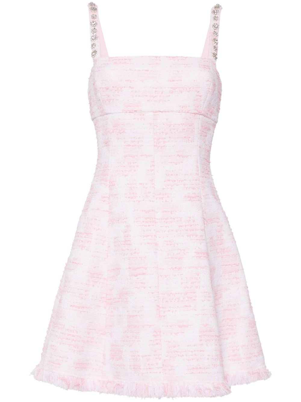 Oscar de la Renta crystal-embellished tweed minidress - Pink von Oscar de la Renta