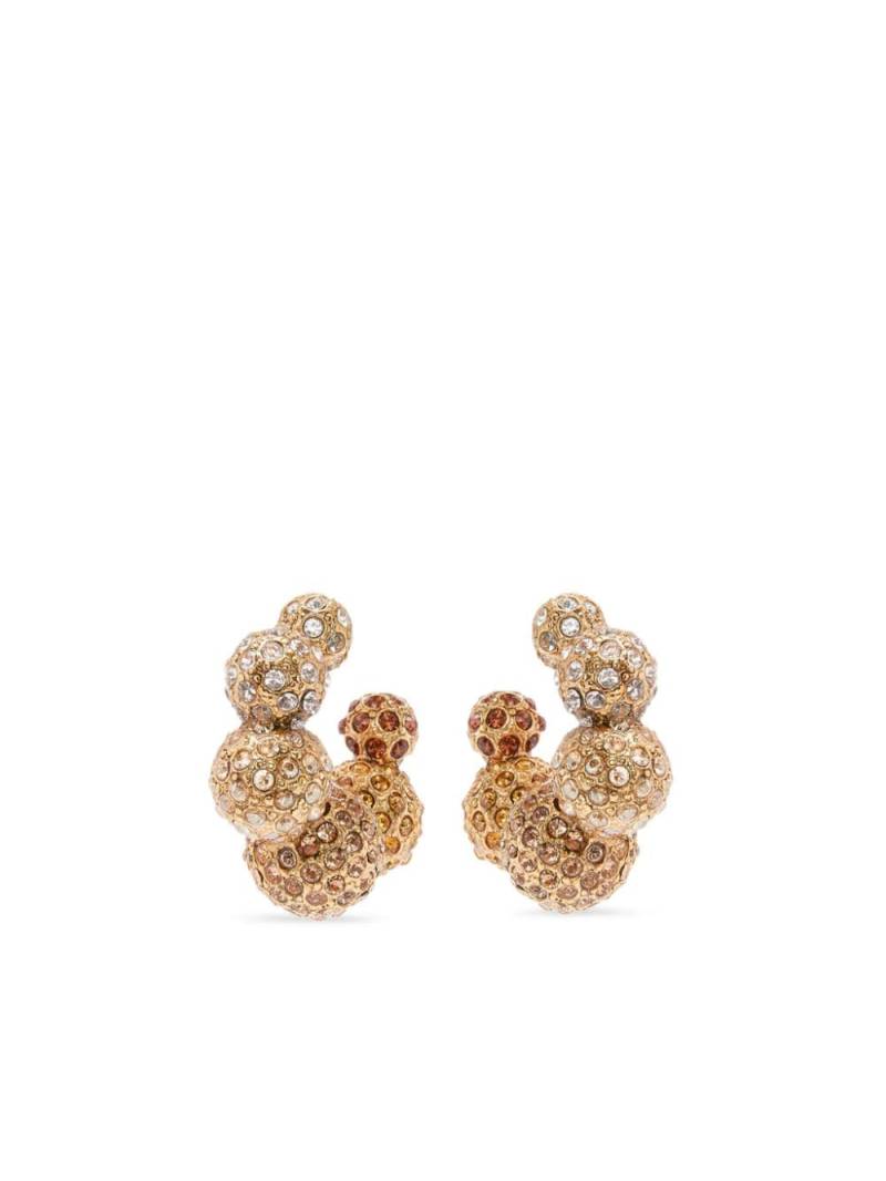 Oscar de la Renta crystal sphere hoop earrings - Gold von Oscar de la Renta