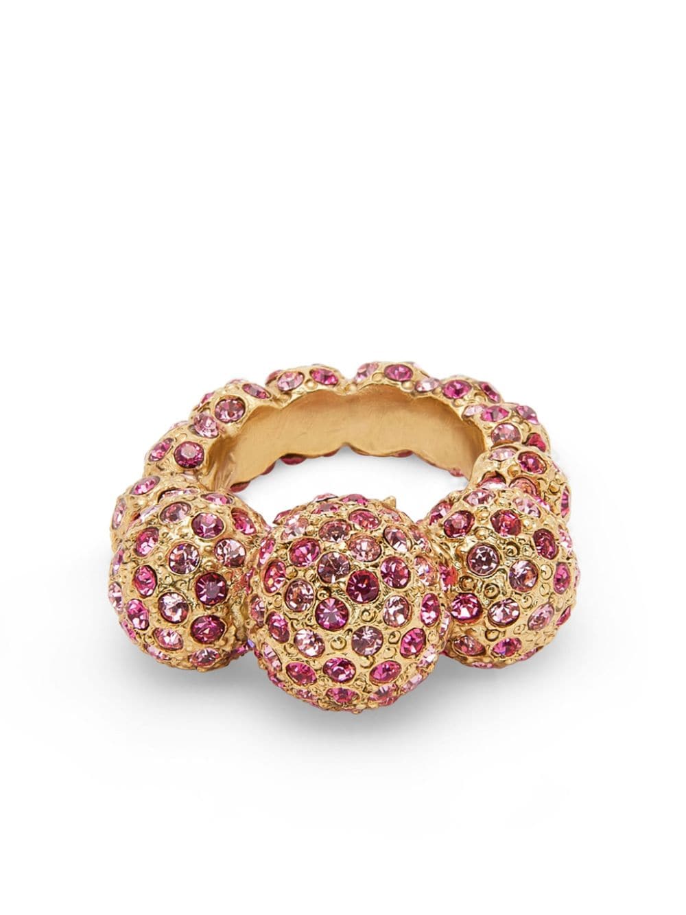 Oscar de la Renta Bold Crystal Sphere ring - Gold von Oscar de la Renta