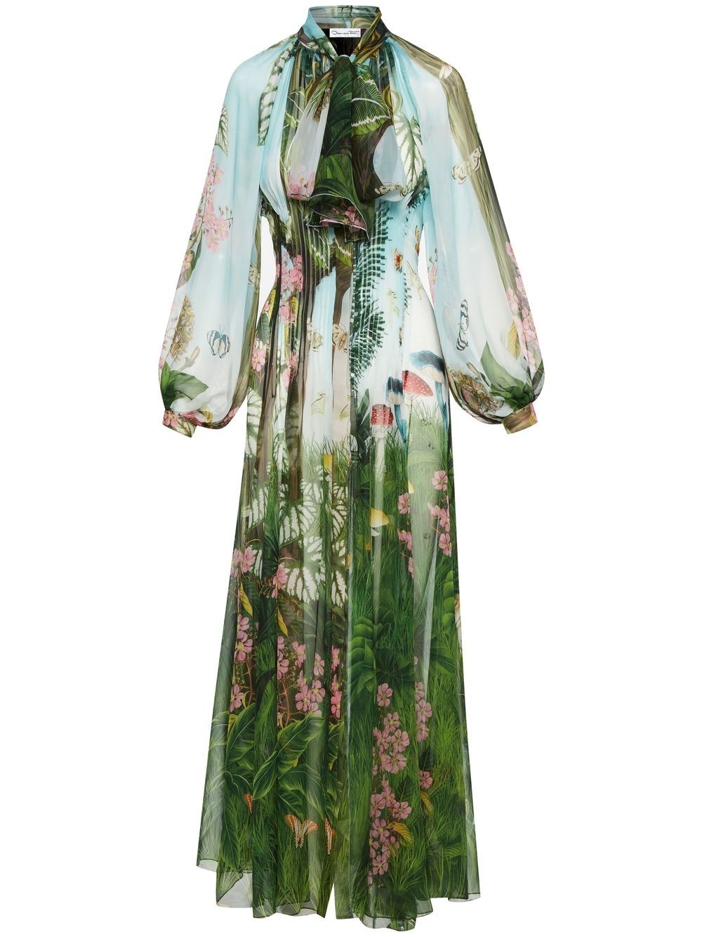 Oscar de la Renta floral-print maxi dress - Green von Oscar de la Renta