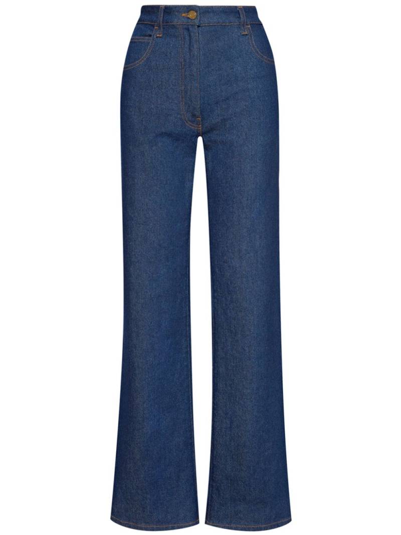 Oscar de la Renta high-rise straight-leg jeans - Blue von Oscar de la Renta