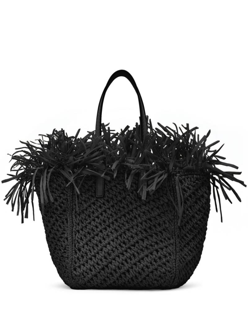 Oscar de la Renta interwoven leather tote bag - Black von Oscar de la Renta