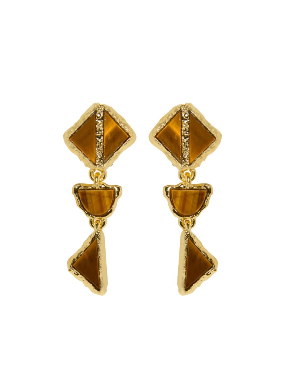 Oscar de la Renta mixed-stone clip-on earrings - Gold von Oscar de la Renta