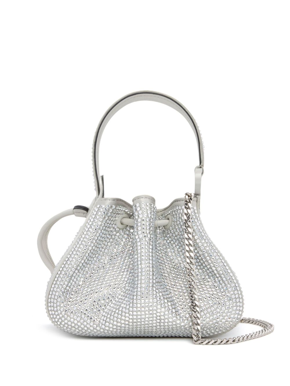 Oscar de la Renta nano O Handle crystal-pavé bag - Grey von Oscar de la Renta