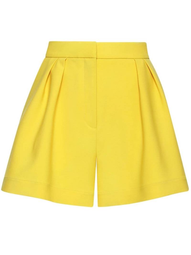 Oscar de la Renta pleat-detail tailored shorts - Yellow von Oscar de la Renta