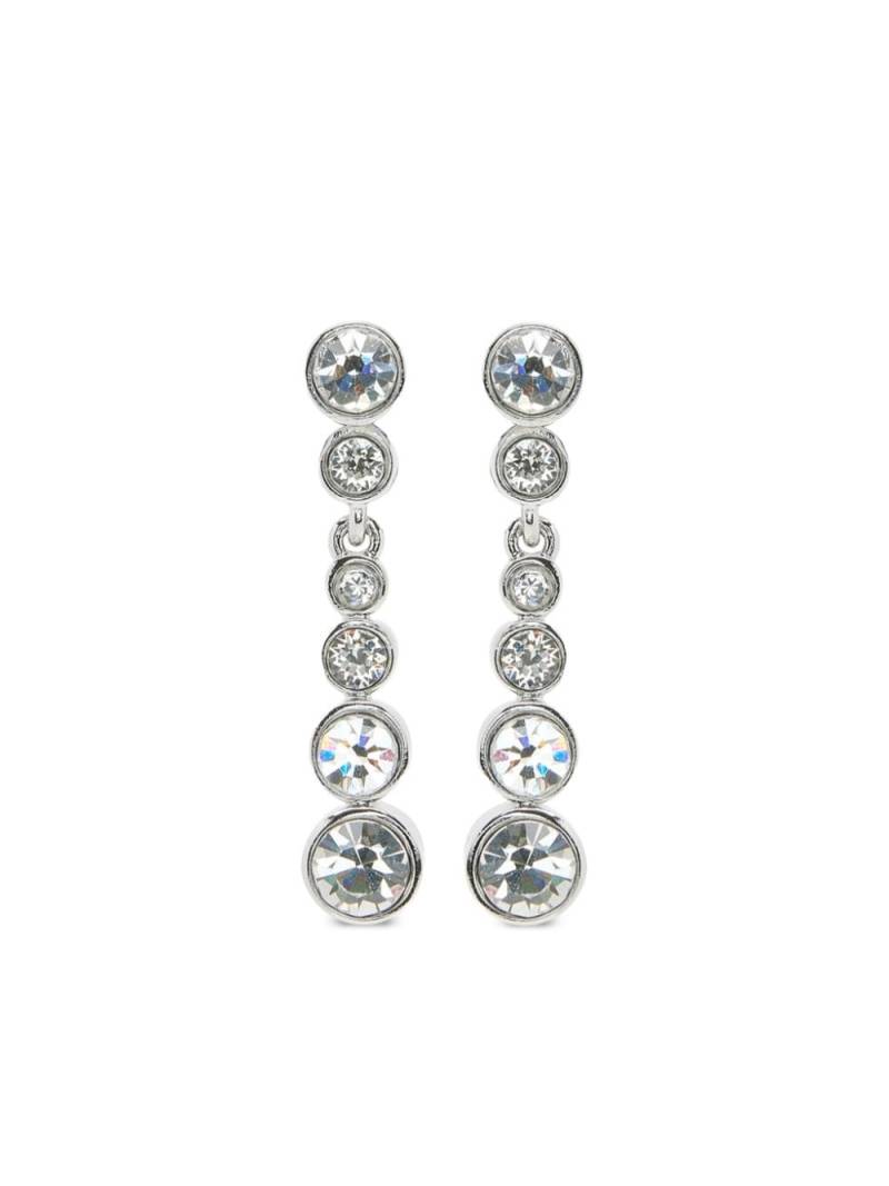 Oscar de la Renta round stone drop clip-on earrings - Silver von Oscar de la Renta