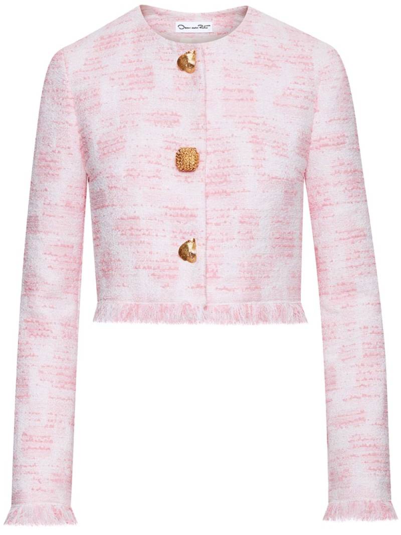 Oscar de la Renta textured tweed jacket - Pink von Oscar de la Renta