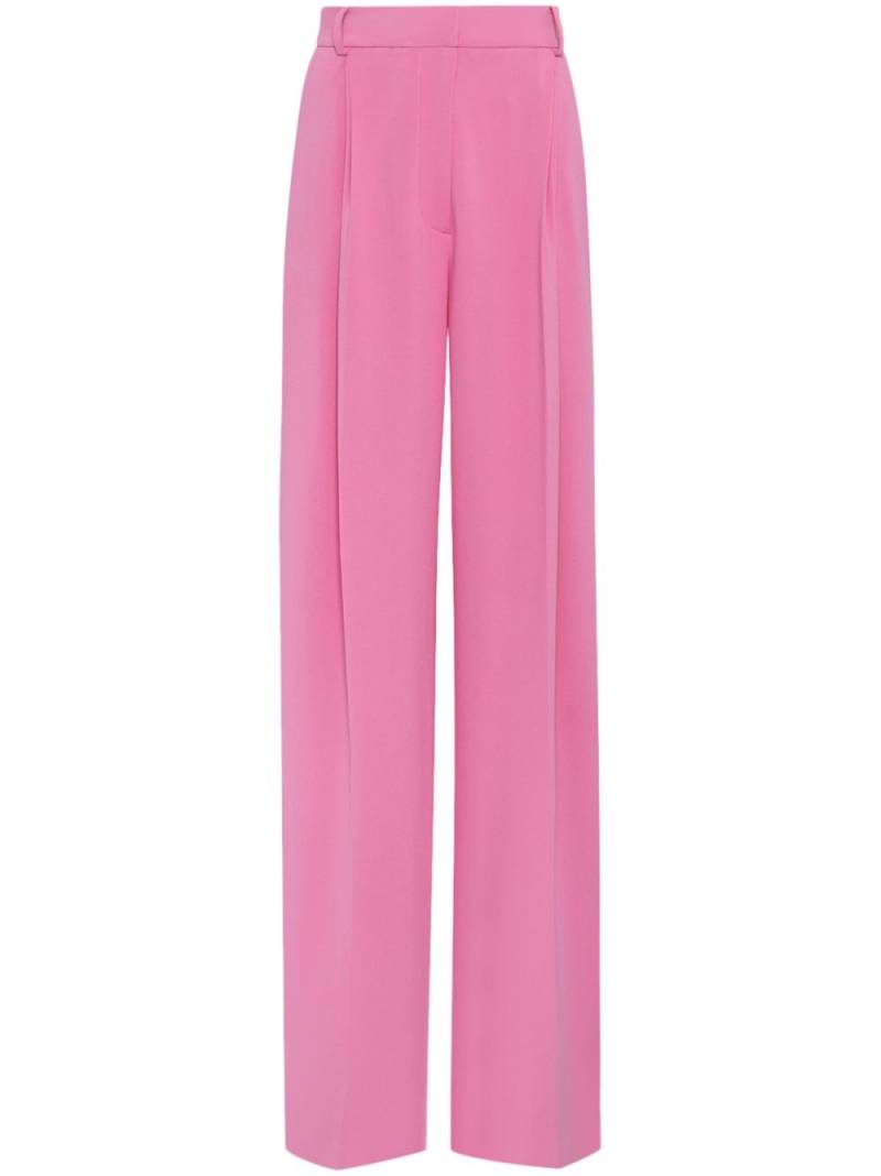 Oscar de la Renta wide-leg silk georgette trousers - Pink von Oscar de la Renta