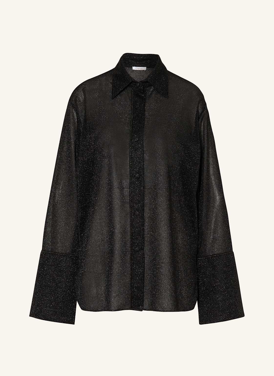 Oséree Hemdbluse Lumiere Mit Glitzergarn schwarz Oséree Hemdbluse Lumiere Mit Glitzergarn schwarz von Oséree