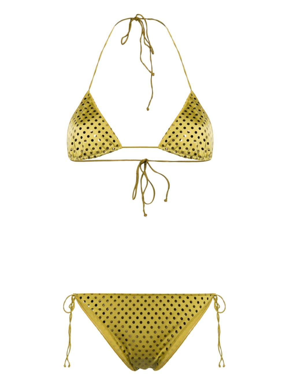 Oséree Disco polka dot-print bikini - Green von Oséree