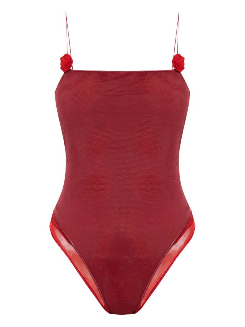 Oséree Lumière Rose appliqué swimsuit - Red von Oséree