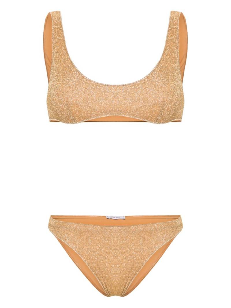 Oséree Lumière Sporty lurex bikini - Gold von Oséree