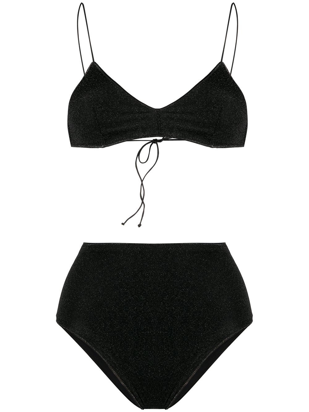 Oséree Lumière high waisted bikini - Black von Oséree